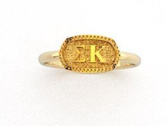 Chic Greek- Shawn Paul Sigma Kappa Athena Oval Adjustable Ring 
