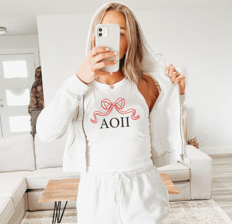 Printify Alpha Omicron Pi Bow Racer Tank 