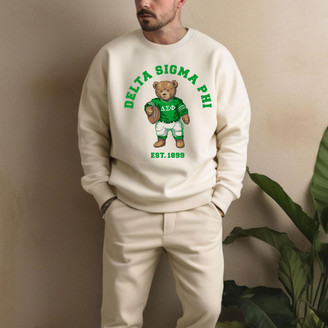  Delta Sigma Phi Teddy Bear Crewneck Sweatshirt 