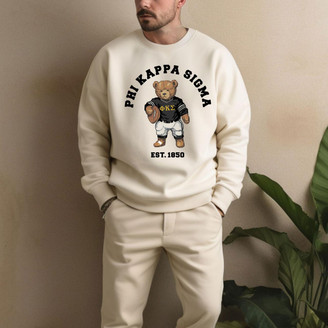  Phi Kappa Sigma Teddy Bear Crewneck Sweatshirt 