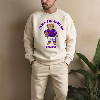  Sigma Phi Epsilon Teddy Bear Crewneck Sweatshirt 