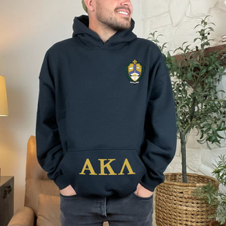 Alpha Kappa Lambda Elite Hoodie W Letters On Pouch