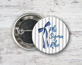  Phi Sigma Rho Stripes & Bows Pin Buttons 