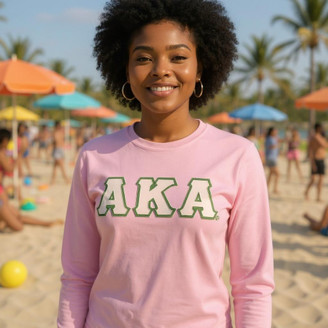 Alpha Kappa Alpha - 2 Day Ship Twill Long Sleeve Tee