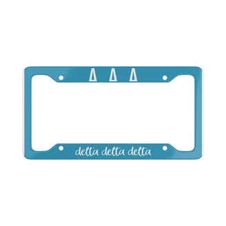  Delta Delta Delta Script License Plate Frames 