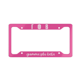 Gamma Phi Beta Script License Plate Frames