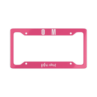 Phi Mu Script License Plate Frames