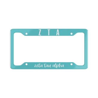  Zeta Tau Alpha Script License Plate Frames 