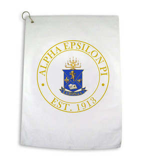 Greekgear Alpha Epsilon Pi Crest Golf Towel 