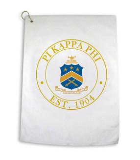 Greekgear Pi Kappa Phi  Crest Golf Towel 