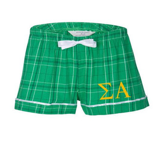  Sigma Alpha Flannel Plaid Short- PJ's 