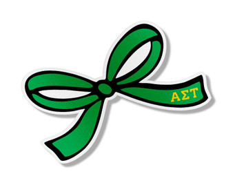 Alpha Sigma Tau Pretty Bow Decal 
