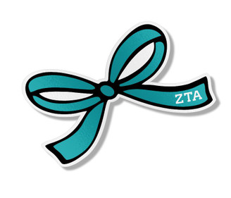  Zeta Tau Alpha Pretty Bow Decal 