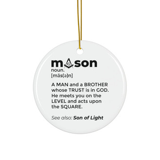 Mason Definition Ceramic Ornaments