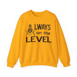  Always On The Level Mason Crewneck Sweatshirts 