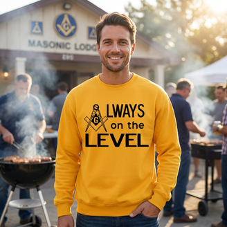Always On The Level Mason Crewneck Sweatshirts