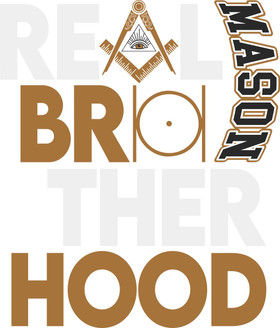  Mason / Freemason Real Brotherhood Decal Sticker 
