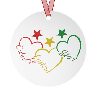  3 Hearts Order Of Eastern Star OES Christmas Ornaments 