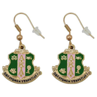 SAVAGE Alpha Kappa Alpha Earrings - AKA Shield Earrings 
