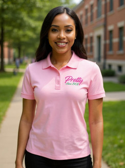 Pretty Since 1908 Alpha Kappa Alpha Pink Polo