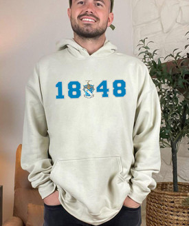  Phi Delta Theta Crest Year Hooded Sweatshirt 