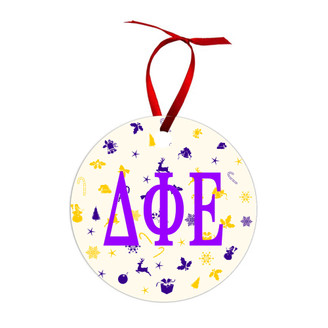 Delta Phi Epsilon Holiday Cheer Christmas Ornaments