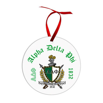  Alpha Delta Phi Crest & Year Circle Ornaments 