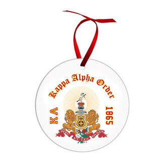 Kappa Alpha Crest & Year Circle Ornaments