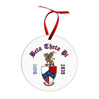 Beta Theta Pi Crest & Year Circle Ornaments 