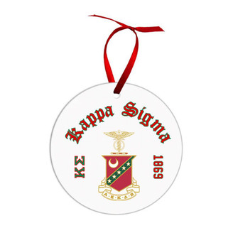  Kappa Sigma Crest & Year Circle Ornaments 