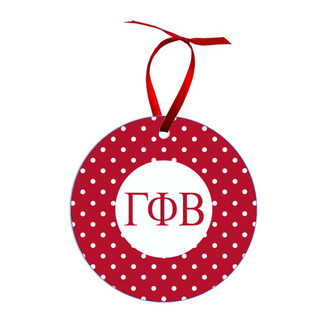 Gamma Phi Beta Polka Dots Christmas Ornaments