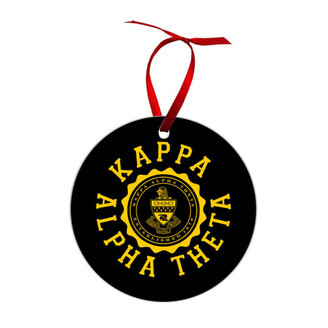  Kappa Alpha Theta Shield  Christmas Ornaments 