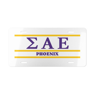 Sigma Alpha Epsilon Phoenix Lettered Lines License Cover