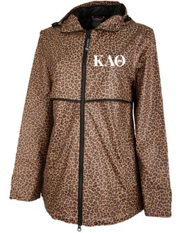  Kappa Alpha Theta Leopard Print Rain Jacket 