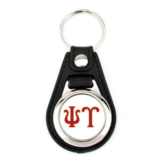 Psi Upsilon Leatherette Teardrop Key Chain 