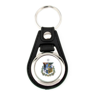  Zeta Psi Leatherette Teardrop Key Chain 