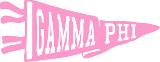  Gamma Phi Beta Pennant Decal 
