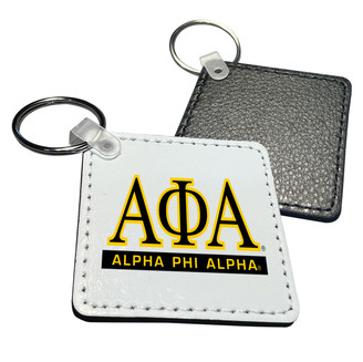 Alpha Phi Alpha Faux Leather Key Chain