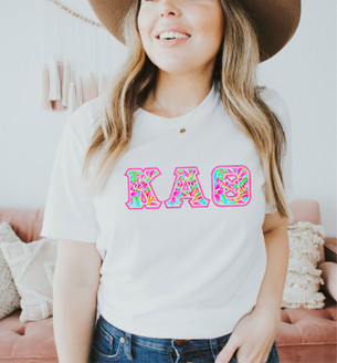 Kappa Alpha Theta Floral Letter Tees