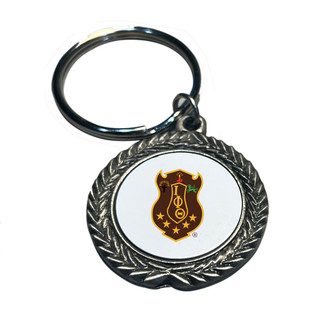  Iota Phi Theta Pewter Crest Key Chain - ON SALE 