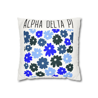  Alpha Delta Pi Flowers Square Pillowcase 