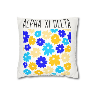  Alpha Xi Delta Flowers Square Pillowcase 