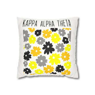  Kappa Alpha Theta Flowers Square Pillowcase 