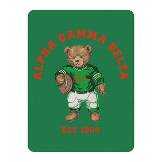  Alpha Gamma Delta Teddy Bear Sherpa Blanket - Giant Size! 