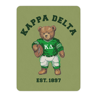 Kappa Delta Teddy Bear Sherpa Blanket - Giant Size!