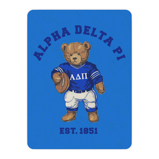  Alpha Delta Pi Teddy Bear Sherpa Blanket - Giant Size! 