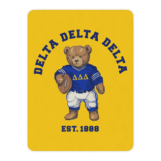  Delta Delta Delta Teddy Bear Sherpa Blanket - Giant Size! 