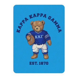 Kappa Kappa Gamma Teddy Bear Sherpa Blanket - Giant Size!