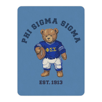Phi Sigma Sigma Teddy Bear Sherpa Blanket - Giant Size!