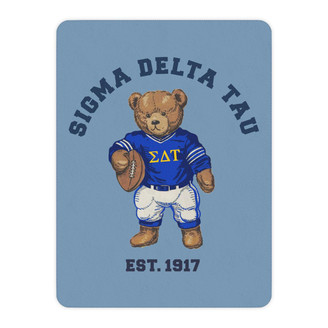 Sigma Delta Tau Teddy Bear Sherpa Blanket - Giant Size!